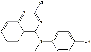4-((2-CHLOROQUINAZOLIN-4-YL)(METHYL)AMINO)PHENOL Structure