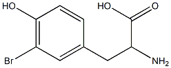3-溴-DL-酪氨酸,,结构式