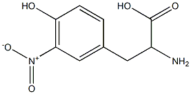 3-nitro-DL-tyrosine 化学構造式