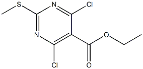 4,6-二氯-2-甲硫基嘧啶-5-羧酸乙酯,,结构式