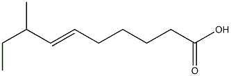 Trans-8-methyl-6-decenoic acid 化学構造式