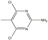 5-甲基-4,6-二氯-2-氨基嘧啶,,结构式