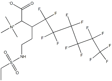 Perfluorohexylethylsulfonamidopropyl betaine 化学構造式