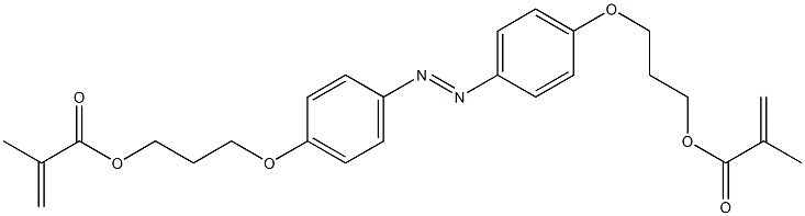 (E)-((diazene-1,2-diylbis(4,1-phenylene))bis(oxy))bis(propane-3,1-diyl) bis(2-methylacrylate), , 结构式