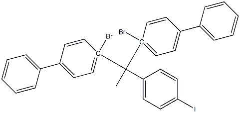 4',4'''-(1-(4-iodophenyl)ethane-1,1-diyl)bis(4-bromo-1,1'-biphenyl) Structure