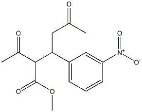 Methyl 2-Acetyl-3-(3-nitrophenyl)-5-oxo-hexanoate Structure