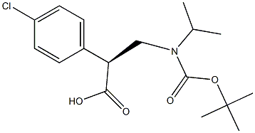(S)-3-((tert-butoxycarbonyl)isopropylamino)-2-(4-chlorophenyl)propanoic acid Struktur