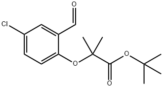 2-(4-Chloro-2-formylphenoxy)-2-methylpropionic acid tert-butyl ester 结构式