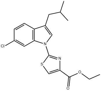 ethyl 2-[6-chloro-3-(2-methylpropyl)-1H-indol-1-yl]-1,3-thiazole-4-carboxylate|