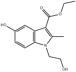 ethyl 5-hydroxy-1-(2-hydroxyethyl)-2-methyl-1H-indole-3-carboxylate Struktur