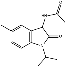 Acetamide,  N-[2,3-dihydro-5-methyl-1-(1-methylethyl)-2-oxo-1H-indol-3-yl]-,1008680-27-0,结构式