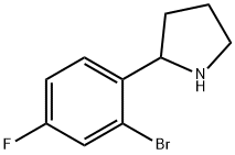 2-(2-溴-4-氟苯基)吡咯烷,1016499-98-1,结构式