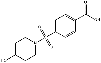 4-[(4-hydroxypiperidin-1-yl)sulfonyl]benzoic acid Struktur