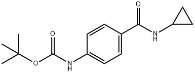 Carbamic acid, N-[4-[(cyclopropylamino)carbonyl]phenyl]-, 1,1-dimethylethyl ester 化学構造式