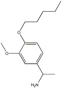 1-[3-甲氧基-4-(戊氧基)苯基]乙烷-1-胺, 1016710-62-5, 结构式