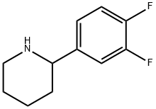 2-(3,4-difluorophenyl)piperidine 结构式