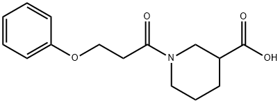 1-(3-苯氧基丙酰)哌啶-3-羧酸, 1017121-73-1, 结构式