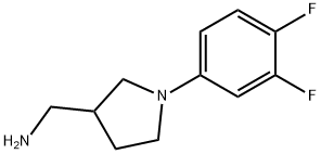 1-(3,4-二氟苯基)吡咯烷-3-基]甲胺, 1017475-12-5, 结构式