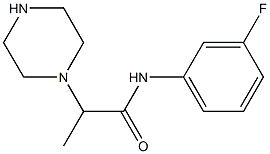 N-(3-fluorophenyl)-2-(piperazin-1-yl)propanamide 化学構造式