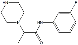 N-(3-fluorophenyl)-2-(piperazin-1-yl)propanamide Structure