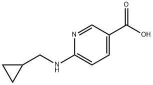 6-[(环丙基甲基)氨基]吡啶-3-羧酸 结构式