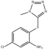 5-chloro-2-[(1-methyl-1H-1,2,3,4-tetrazol-5-yl)sulfanyl]aniline 化学構造式