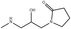 1-[2-羟基-3-(甲基氨基)丙基]吡咯烷-2-酮 结构式