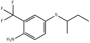 4-(butan-2-ylsulfanyl)-2-(trifluoromethyl)aniline 化学構造式