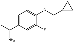 1-[4-(cyclopropylmethoxy)-3-fluorophenyl]ethan-1-amine Struktur