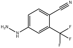 4-hydrazinyl-2-(trifluoromethyl)benzonitrile Struktur