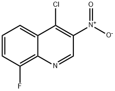 4-chloro-8-fluoro-3-nitroquinoline 化学構造式