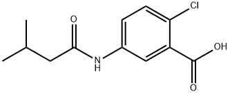 2-chloro-5-(3-methylbutanamido)benzoic acid Struktur