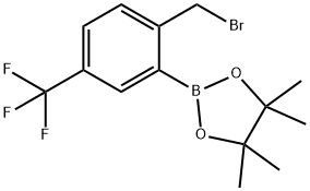 2-BROMOMETHYL-5-(TRIFLUOROMETHYL)PHENYLBORONIC ACID PINACOL ESTER Struktur