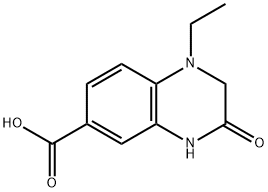 1-ethyl-3-oxo-1,2,3,4-tetrahydroquinoxaline-6-carboxylic acid Struktur