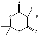 5,5-二氟-2,2-二甲基-1,3-二噁烷-4,6-二酮 结构式