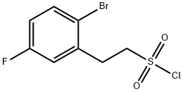 2-(2-Bromo-5-fluorophenyl)ethanesulfonyl chloride 化学構造式
