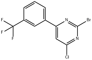 2-Bromo-4-chloro-6-(3-trifluoromethylphenyl)pyrimidine Structure