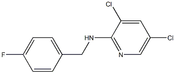 3,5-dichloro-N-[(4-fluorophenyl)methyl]pyridin-2-amine Structure