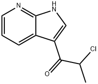 2-chloro-1-{1H-pyrrolo[2,3-b]pyridin-3-yl}propan-1-one Struktur