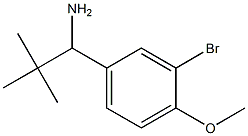 1-(3-bromo-4-methoxyphenyl)-2,2-dimethylpropan-1-amine 化学構造式