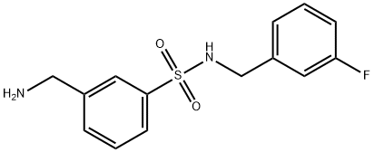 3-(aminomethyl)-N-[(3-fluorophenyl)methyl]benzene-1-sulfonamide Structure