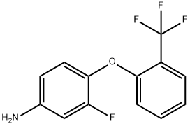 3-氟-4-[2-(三氟甲基)苯氧基]苯胺 结构式