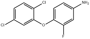 4-(2,5-dichlorophenoxy)-3-fluoroaniline 化学構造式