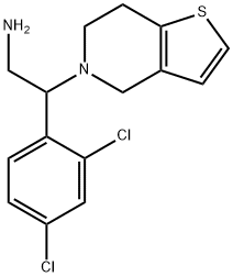 2-(2,4-dichlorophenyl)-2-{4H,5H,6H,7H-thieno[3,2-c]pyridin-5-yl}ethan-1-amine, 1040069-06-4, 结构式