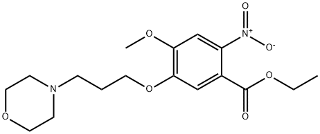 ethyl 4-methoxy-5-(3-morpholin-4-ylpropoxy)-2-nitrobenzoate 化学構造式