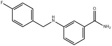 3-{[(4-fluorophenyl)methyl]amino}benzamide Struktur