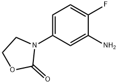 3-(3-氨基-4-氟苯基)-1,3-噁唑烷-2-酮, 1042623-16-4, 结构式