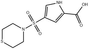 4-(thiomorpholine-4-sulfonyl)-1H-pyrrole-2-carboxylic acid,1042649-64-8,结构式