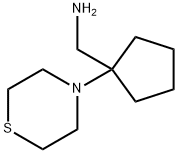 [1-(thiomorpholin-4-yl)cyclopentyl]methanamine 化学構造式
