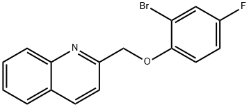 2-[(2-溴-4-氟苯氧基)甲基]喹啉,1042656-58-5,结构式